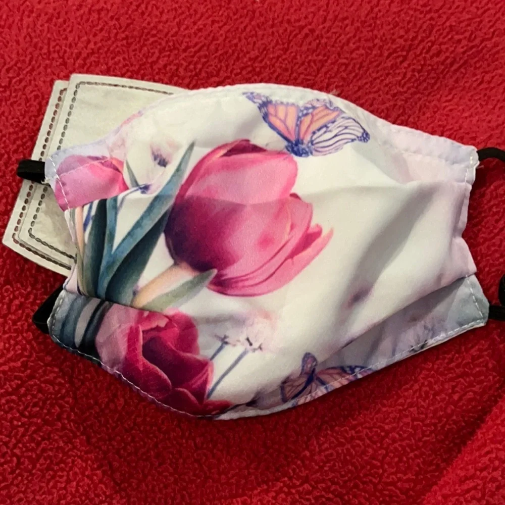 6/$20 New tulip face mask smaller size